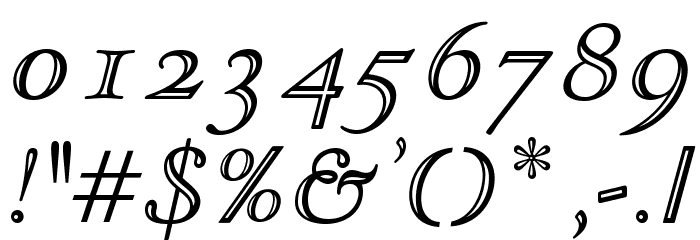 OPTIGoudyOpen-Italic Font OTHER CHARS