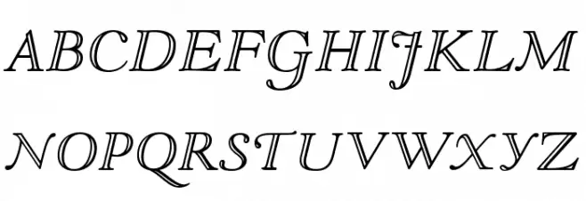 OPTIGoudyOpen-Italic Шрифта ВЕРХНИЙ