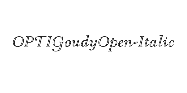 OPTIGoudyOpen-Italic Logo