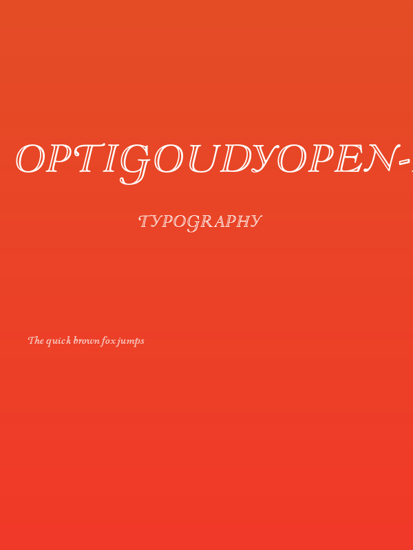 OPTIGoudyOpen-Italic Poster