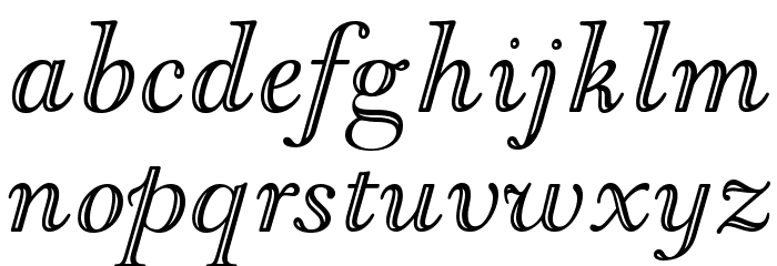 OPTIGoudyOpen-Italic Font LOWERCASE