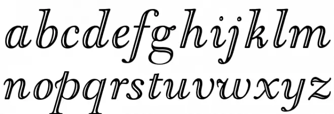 OPTIGoudyOpen-Italic Schriftart Kleinbuchstaben