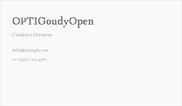OPTIGoudyOpen Business Card