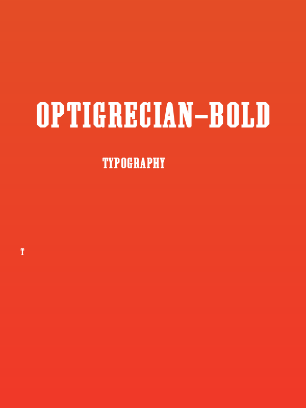 OPTIGrecian-Bold Poster
