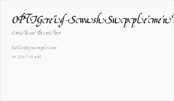 OPTIGreig-SwashSupplement Business Card