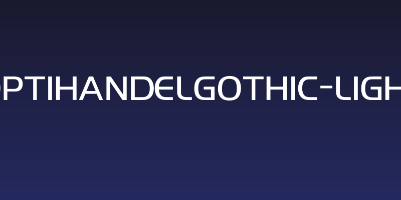 OPTIHandelGothic-Light Social Header