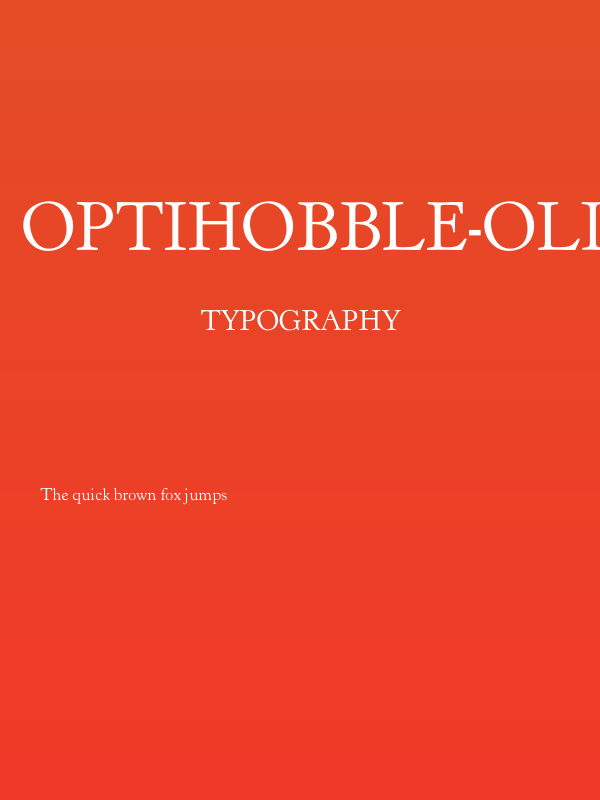 OPTIHobble-OldStyle Poster