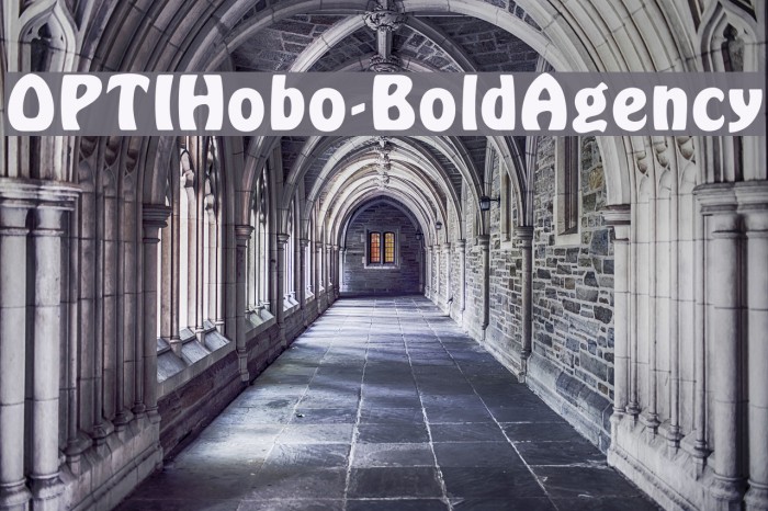 OPTIHobo-BoldAgency Fonte examples