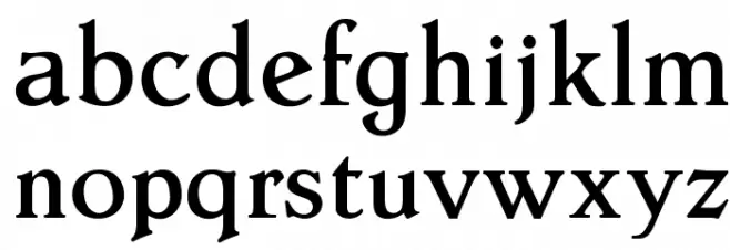 OPTIHollandseMediumAgency Schriftart Kleinbuchstaben