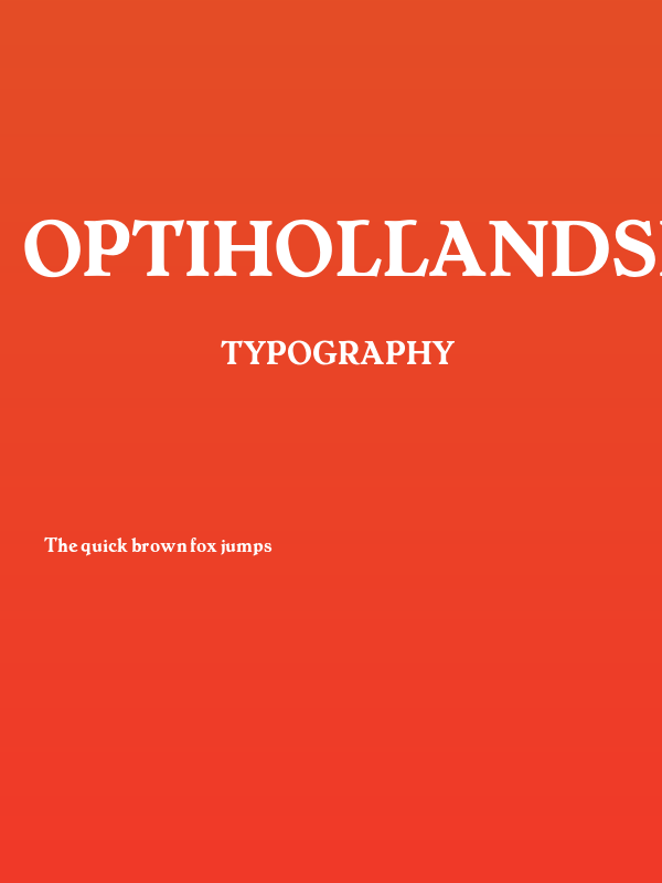 OPTIHollandseSemiBoldAg Poster