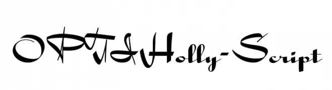 OPTIHolly-Script  नि: शुल्क फ़ॉन्ट्स डाउनलोड