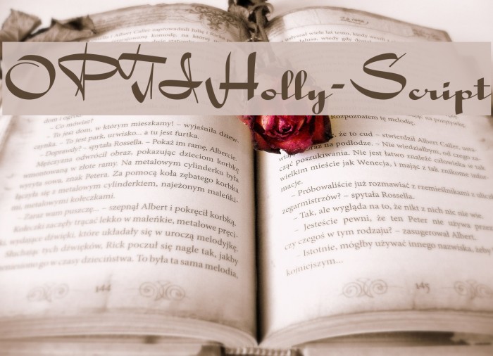 OPTIHolly-Script Font examples