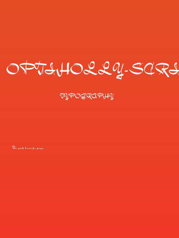 OPTIHolly-Script Poster