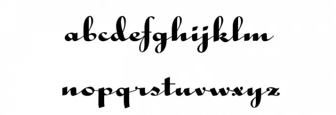 OPTIHolly-Script फ़ॉन्ट लोअरकेस
