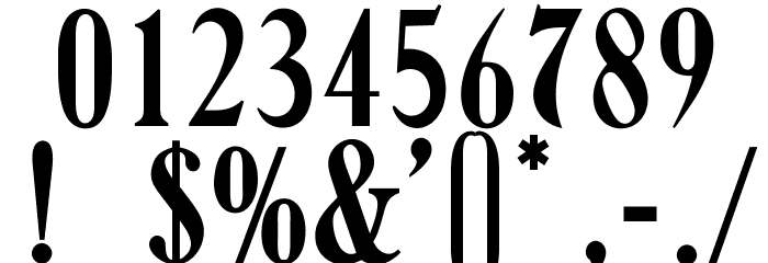 OPTIHowland Font OTHER CHARS