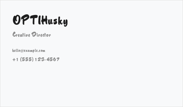OPTIHusky Business Card