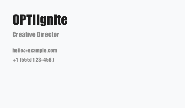 OPTIIgnite Business Card