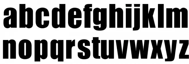 OPTIIgnite フォント 小文字