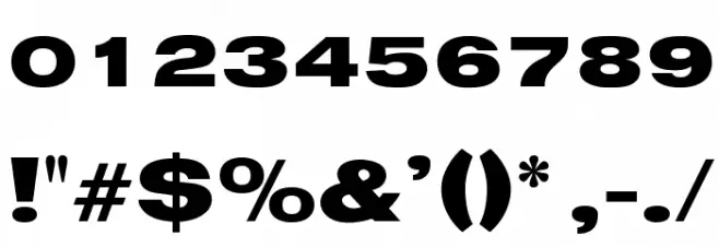 OPTIImprovNewWideNine Font OTHER CHARS