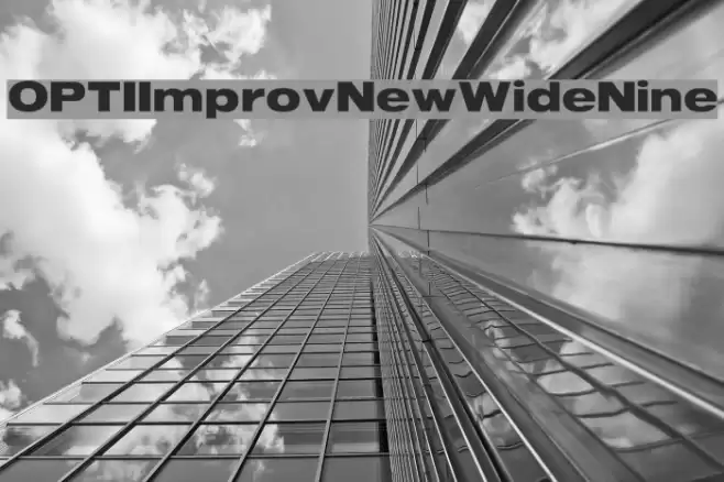 OPTIImprovNewWideNine Font examples
