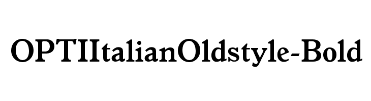 OPTIItalianOldstyle-Bold Font