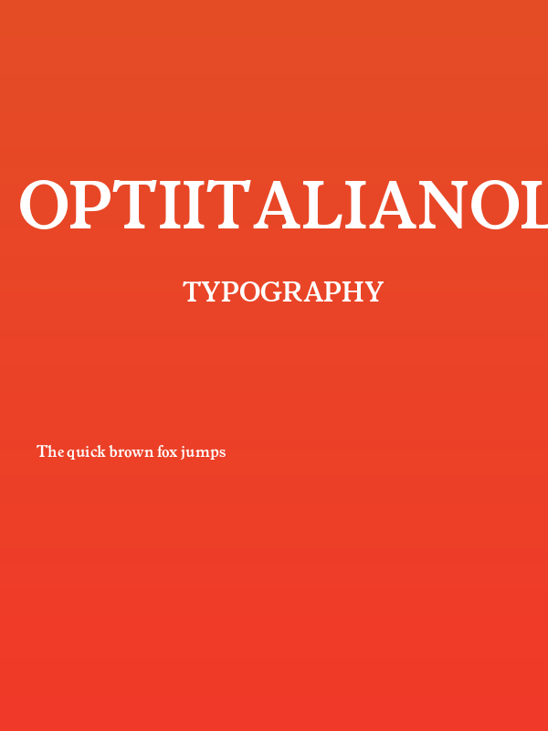 OPTIItalianOldstyle-Bold Poster