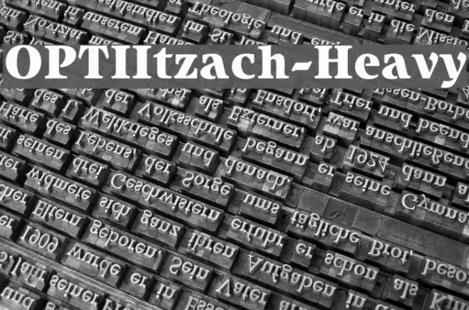 OPTIItzach-Heavy フォント examples