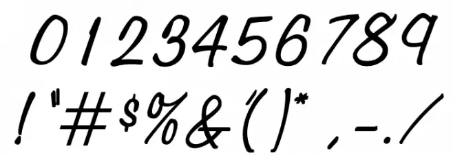 OPTIJackson Font OTHER CHARS