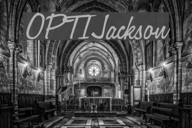 OPTIJackson Font examples