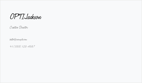 OPTIJackson Business Card