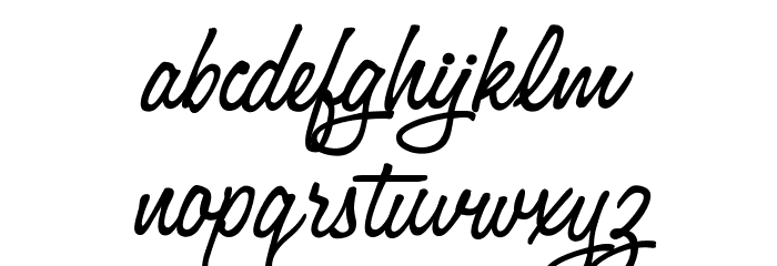 OPTIJackson Font LOWERCASE