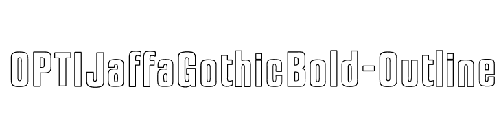 OPTIJaffaGothicBold-Outline Font