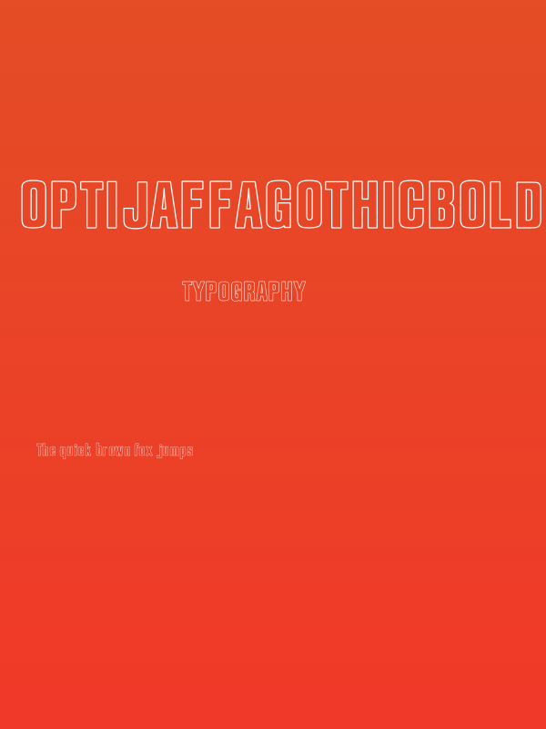 OPTIJaffaGothicBold-Outline Poster