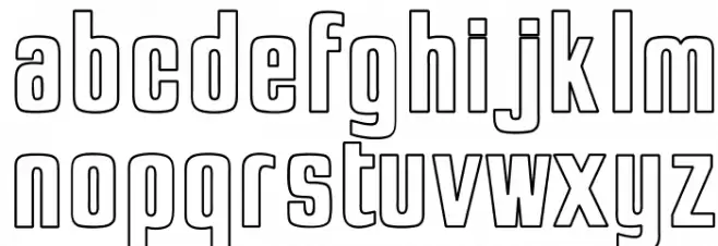 OPTIJaffaGothicBold-Outline Fuentes MINÚSCULAS