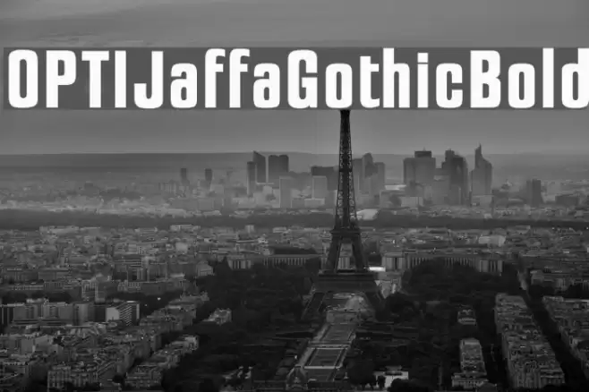 OPTIJaffaGothicBold Font examples