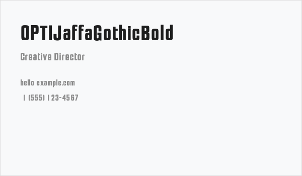 OPTIJaffaGothicBold Business Card