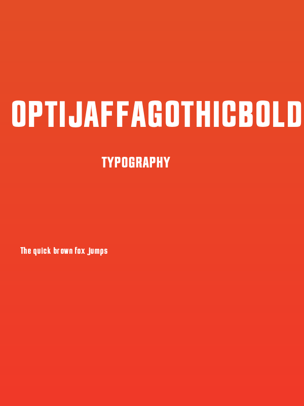 OPTIJaffaGothicBold Poster