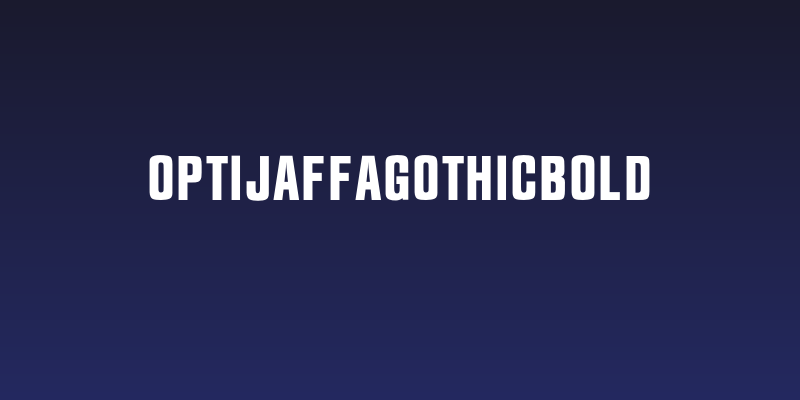 OPTIJaffaGothicBold Social Header