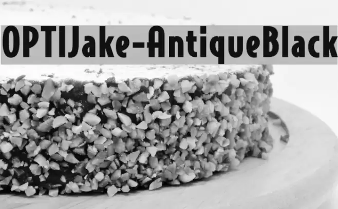 OPTIJake-AntiqueBlack Font examples
