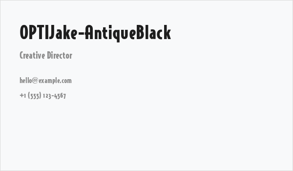 OPTIJake-AntiqueBlack Business Card