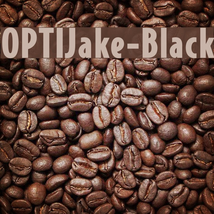 OPTIJake-Black Font examples