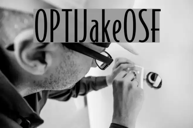 OPTIJakeOSF Font examples