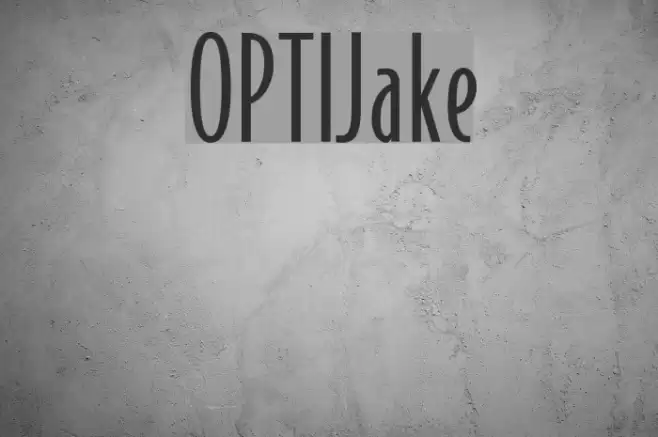 OPTIJake Font examples