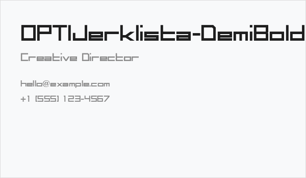 OPTIJerklista-DemiBold Business Card