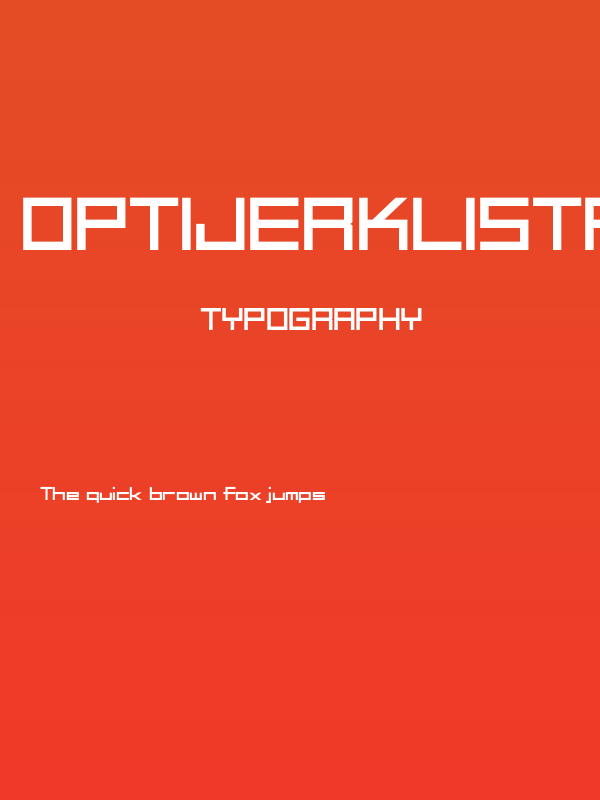OPTIJerklista-DemiBold Poster