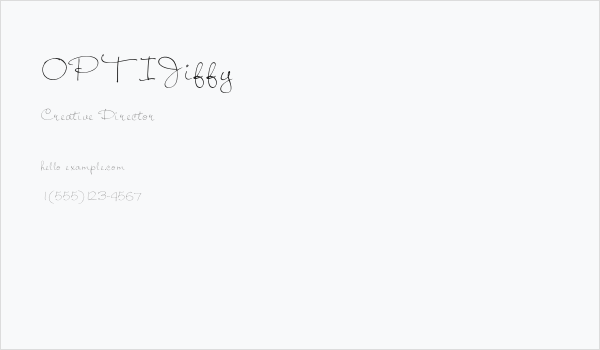 OPTIJiffy Business Card