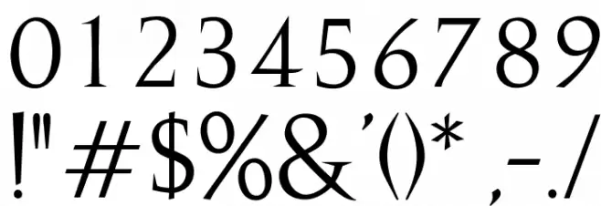 OPTIJulie Font OTHER CHARS