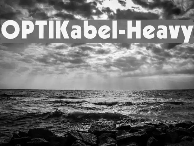 OPTIKabel-Heavy Font examples
