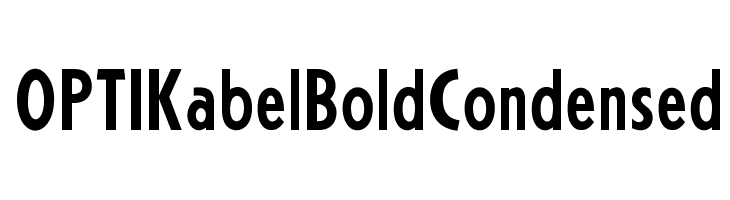 OPTIKabelBoldCondensed Font