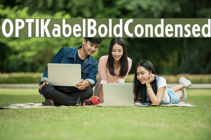 OPTIKabelBoldCondensed Font examples